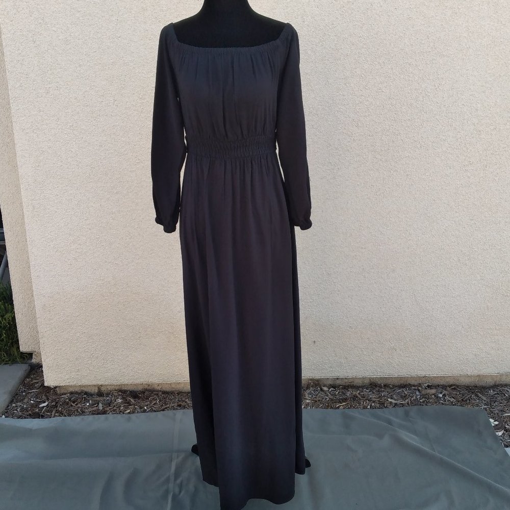 Forever 21 Exchange Black Long Dress L/S Women Size Small